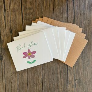 Thank You Cards Greeting Cards Thank You Note Custom Made Art Gift for Her